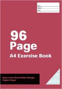 A4 Exercise Book 96 page